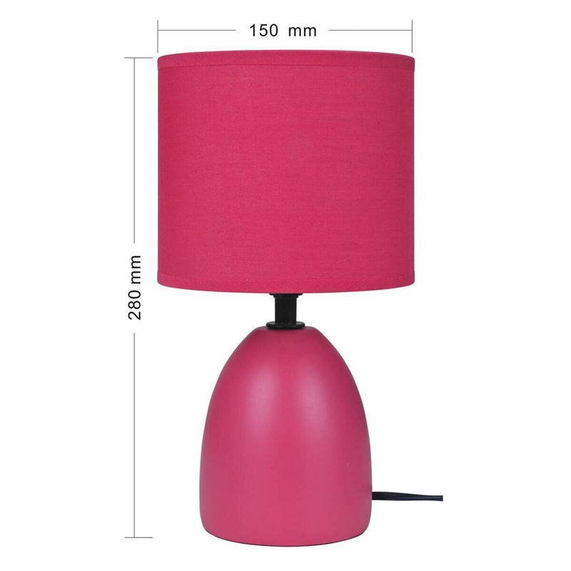 POCOline Tischleuchte Kushi aus Keramik in Pink mit E14 Fassung, B/T/H: 15 x 15 x 27 cm - Bild 4
