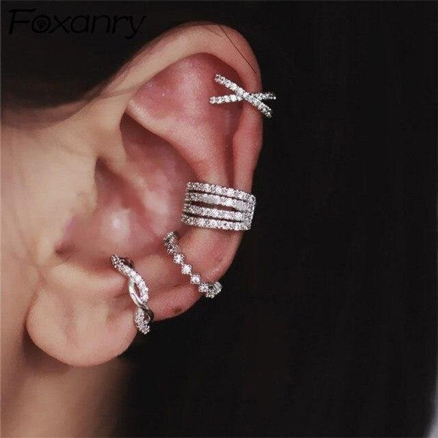 FOXANRY Ohrring Set, 925 Silber, Zirkonia, Damen - Bild 1