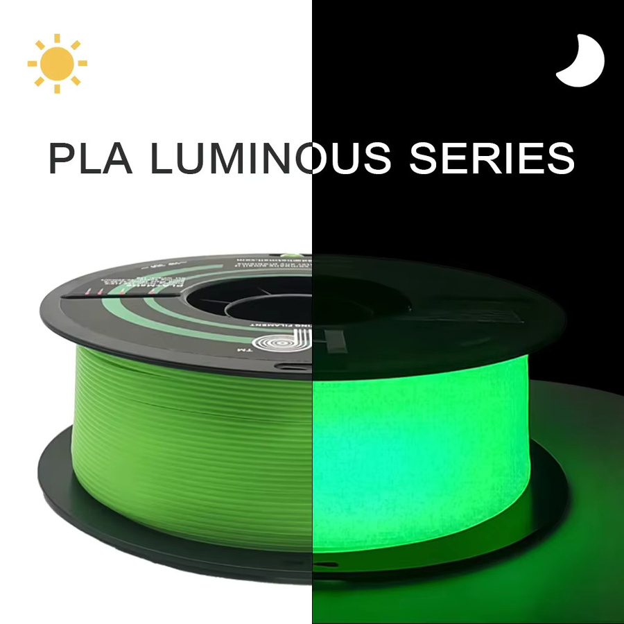 HP3DF 3D-Drucker-Filament PLA im Dunkeln leuchtend, 1,75 mm, 1 kg, Blau und Grün - Bild 2