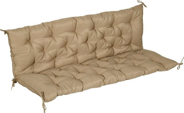 Outsunny 3 Sitzer Bankauflage mit Bändern, Khaki, B/T/H: 150 x 98 x 8 cm - Bild 1