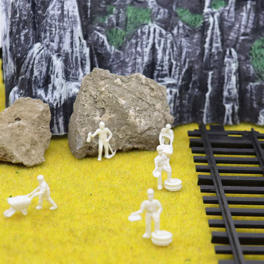 TERAYSUN Ho Miniatur Eisenbahn Zug Figuren, 25-teiliges Set, 1:87, unbemalte Menschen - Bild 3