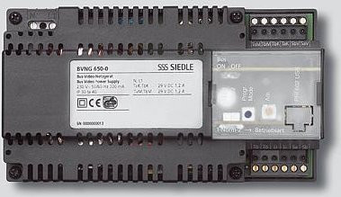 Siedle Bus-Video-Netzgerät BVNG 650-0 DE für In-Home-Bus Video in Schwarz, B: 16,2 cm, T: 6,0 cm, H: 8,9 cm - Bild 1