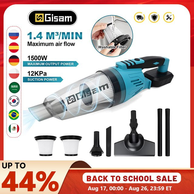 Gisam Akku Handstaubsauger Multifunktions-Reiniger für Makita 18V Akku, Blau - Bild 1