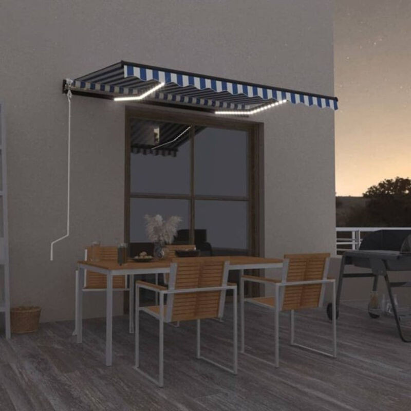Prolenta Premium Automatische Markise mit LED und Windsensor aus Aluminium und Polyester B: 350 cm, H: 250 cm - Bild 1