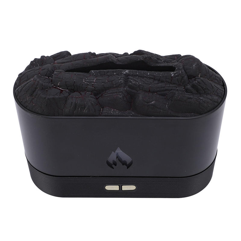 OutsideWorld Aromatherapie Diffusor mit Flammen-Effekt, elektrischer Luftbefeuchter und dekorativer Ultraschall-Vernebler in Schwarz - Bild 4