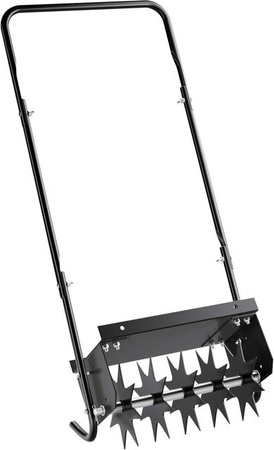 Wiltec Rasenlüfter zum Vertikutieren und Aerifizieren in Schwarz aus Stahl mit einer Arbeitsbreite von 40 cm