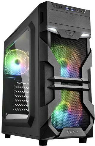 Sharkoon VG7-W RGB Midi-Tower PC-Gehäuse in Schwarz mit Multicolour-Beleuchtung und ATX-Unterstützung - Bild 1