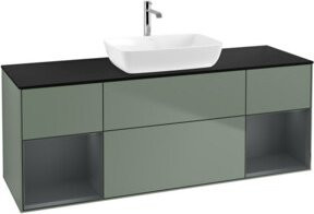V&B Finion Waschtischunterschrank mit Wandbeleuchtung, Breite: 160 cm, Tiefe: 50,1 cm, Höhe: 50,1 cm, lackiert - Bild 1