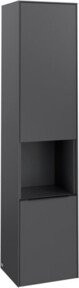 Villeroy & Boch Subway 3.0 Hochschrank für das Badezimmer in Anthrazit mit Glas und offenem Fach, B: 40 cm, H: 171 cm, T: 36,2 cm - Bild 1