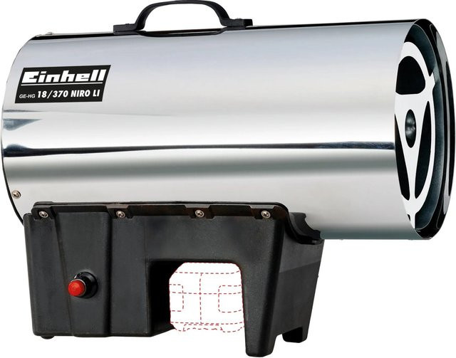 Einhell Power X-Change Akku-Heißluftgenerator GE-HG 18/370 Niro Li-Solo in Silber aus Edelstahl - Bild 1