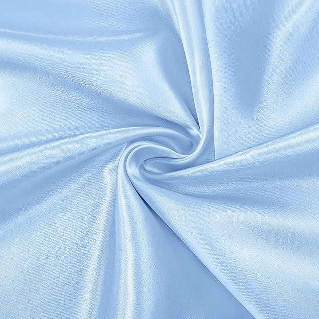 Satin Stoff Meterware YT Daily Necessities in Himmelblau, Glänzend Metallic Polsterfutter für DIY Basteln und Hochzeitsdekorationen, Breite: 145 cm - Bild 1