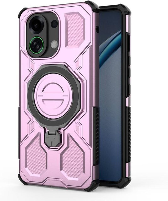 YULIN Stoßfeste Armor Schutzhülle für OPPO K13 Turbo und K13 Turbo Pro mit drehbarem magnetischem Ring-Ständer aus PC und TPU - Bild 1
