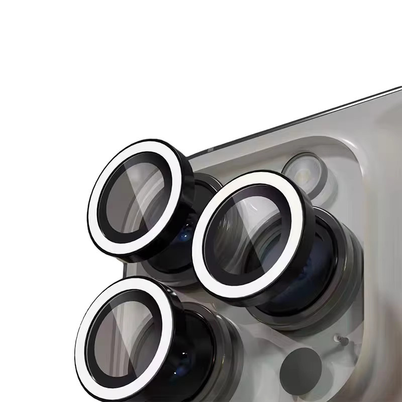 Leuchtendes Kameraringglas für Apple iPhone 15 14 Pro Max 13 Pro 11 Mini als Kameraobjektivschutz in Grün - Bild 3