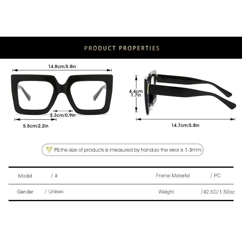 YIHESH Lesebrille, Vollrand, Square, Kunststoff, Unisex - Bild 4