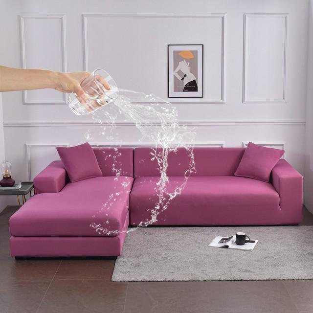 Wasserdichter und elastischer Sofabezug von airldianer in Pink für 1-Sitzer, Breite: 90-140 cm - Bild 1