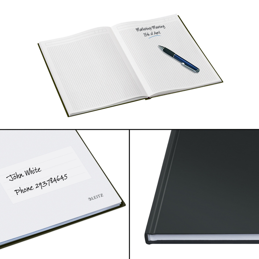 Leitz Solid Notizbuch DIN A5 liniert Schwarz mit 80 Blatt Hardcover - Bild 2