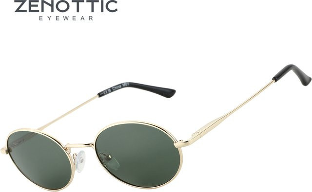 ZENOTTIC Sonnenbrille oval, Vollrand, Metall, gold, Unisex, polarisiert - Bild 1