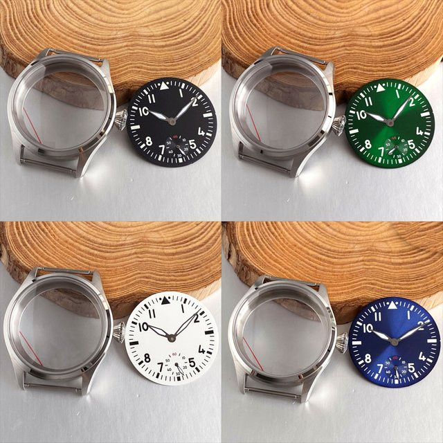 Tandorio Uhrengehäuse Vintage, Edelstahl, Silber, 42 mm, Unisex - Bild 1