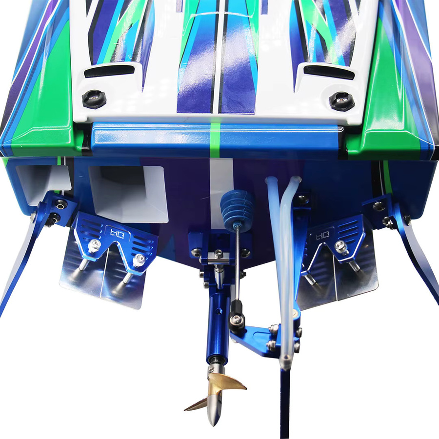 Hot Racing Einstellbare Trimmklappen für Traxxas Spartan SR RC Boot, Blau, Metall - Bild 4