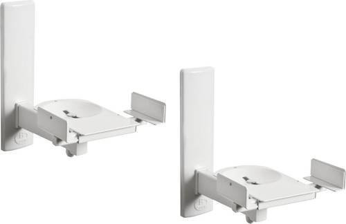 B-Tech BT77 Lautsprecher-Wandhalterung in Weiß, neigbar und schwenkbar, 1 Paar, maximaler Wandabstand: 27,3 cm - Bild 1
