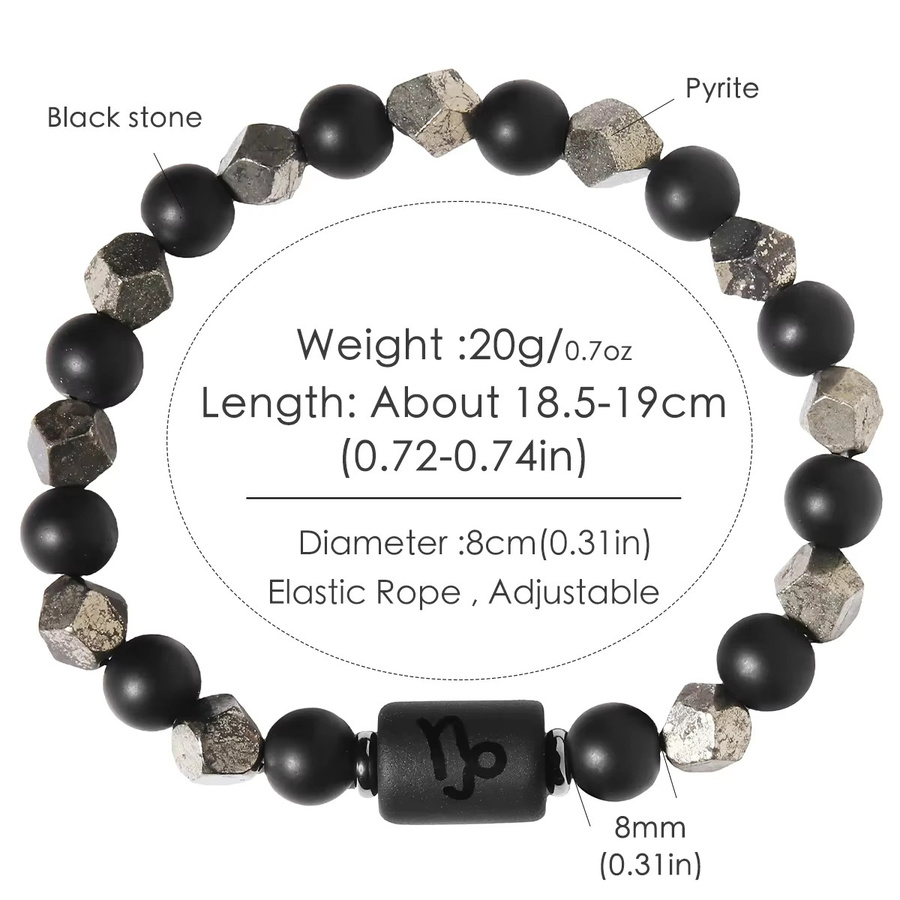 SANSWL Armband Pyrit, Schwarz, Unisex - Bild 3