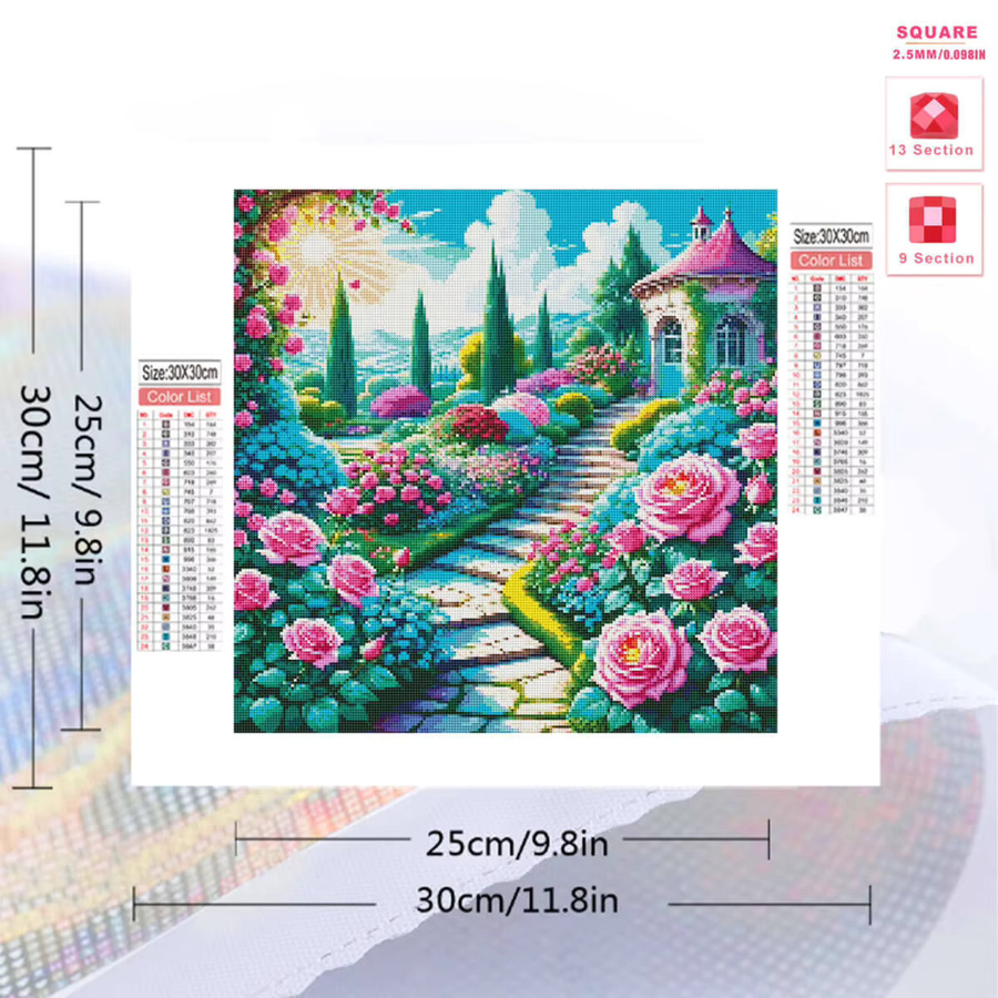EverShine Diamantmalerei Landschaft und Blumen Mosaik Wanddeko Multicolour B/H: 20 x 20 cm - Bild 2