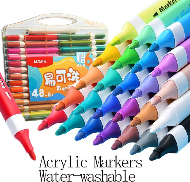 M&G Acrylmarker Brush-Stift Set in Multicolour zum Zeichnen und für Kunstprojekte - Bild 1