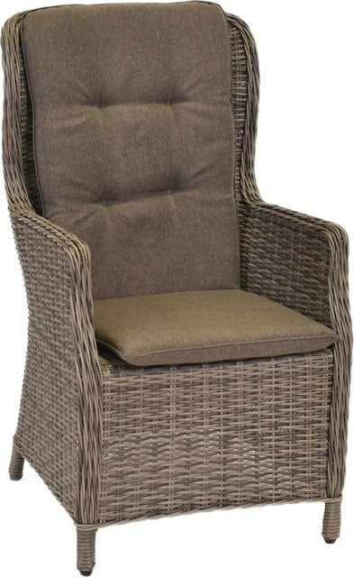 Merxx Riviera Hochlehner Sessel 2er-Set in Grau mit Sitz- und Rückenkissen, B/H/T: 60 x 107 x 42 cm - Bild 1