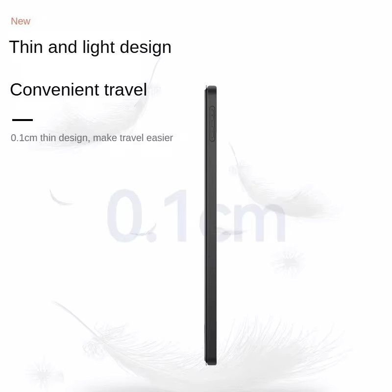 Magnetische Trifold-Hülle aus PU-Leder für Lenovo Xiaoxin Pad 12.1 2025 und Xiaoxin GT 11.1 in Schwarz - Bild 2