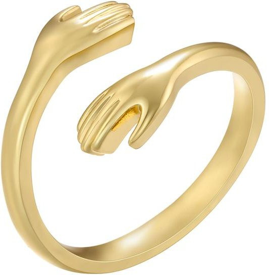 Partnerring Messing, beige, verstellbar, Unisex - Bild 1