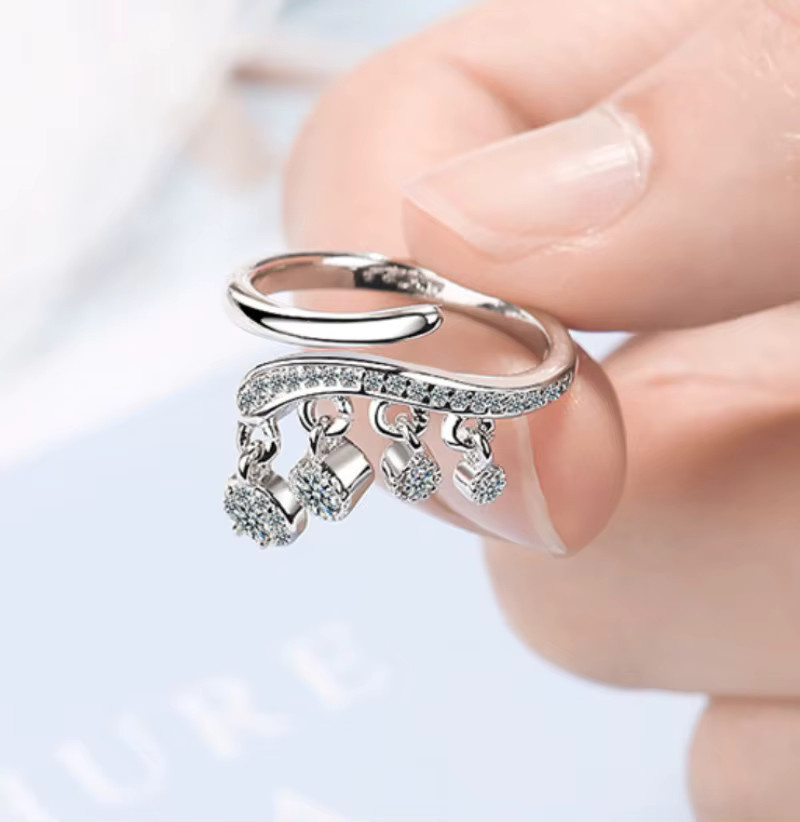SAY Ring 925 Silber, Moissanit, Damen - Bild 2
