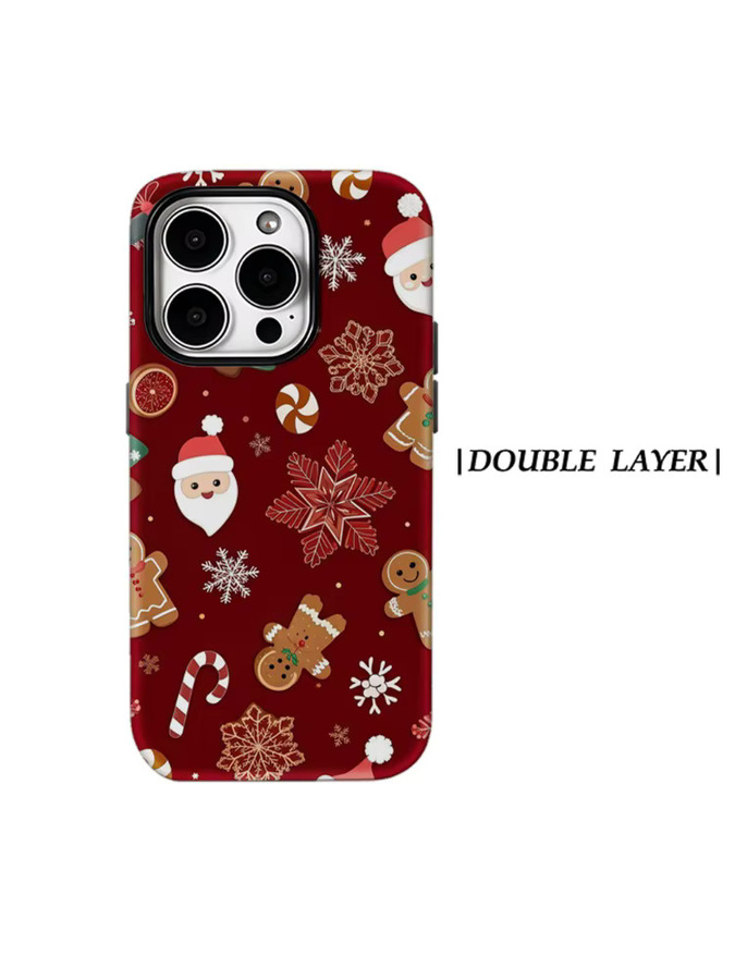 Apple iPhone Handyhülle Lebkuchen Weihnachten Magnetische robuste Doppel-Schicht-Hülle für iPhone 17 16 15 14 Pro Max Plus - Bild 6