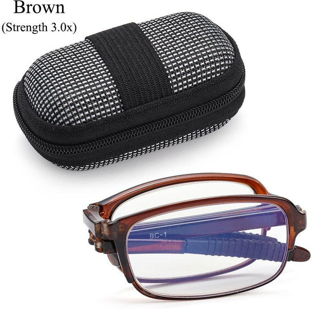 Strength Lesebrille, Unisex, Vollrand, rechteckig, TR90, braun - Bild 1
