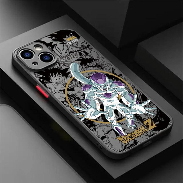 Mart46 Handyhülle mit Anime Dragon Ball Goku Design für iPhone 17 16 15 14 13 12 11 Pro Max Plus und Mini, Transparent Matt und Multicolour - Bild 1
