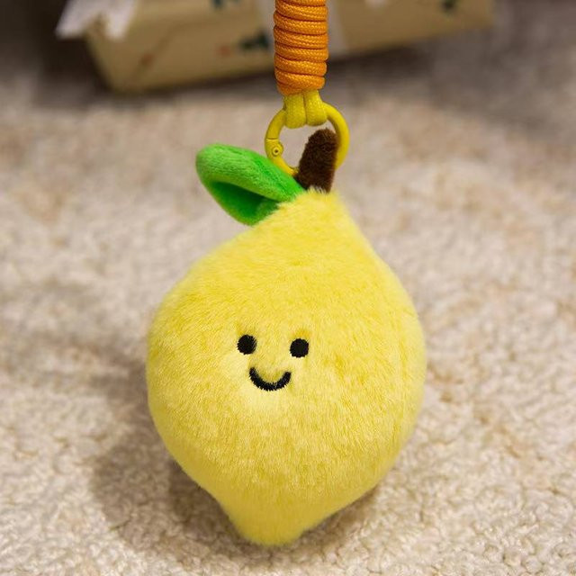 Schlüsselanhänger Plüschtiere, Gemüse und Obst, 10cm, Unisex - Bild 1