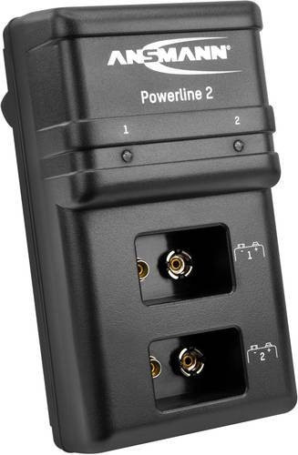 Ansmann Powerline 2 Batterieladegerät für 2x 9V Block NiCd und NiMH in Schwarz - Bild 1