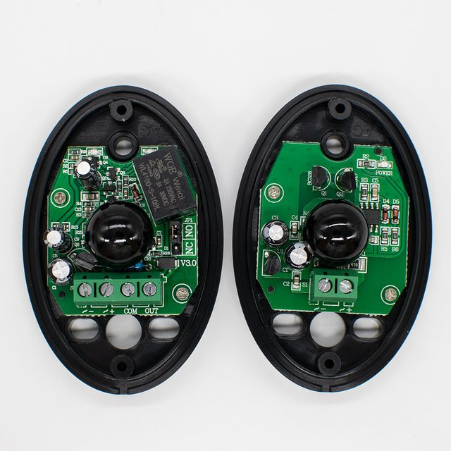 Scimagic-RC Infrarot-Lichtschrankensensor für Garagentore und Schiebetore, Bewegungssensor in Schwarz, 12V-24V AC/DC - Bild 1