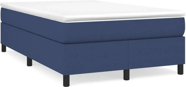 vidaXL Boxspringbett Blau aus Stoff B/T/H: 120 x 200 cm - Bild 1