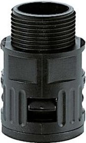 Flexa Schnellverschraubung IP67 gerade RQG-M AD15,8/M16sw in Schwarz aus Kunststoff - Bild 1