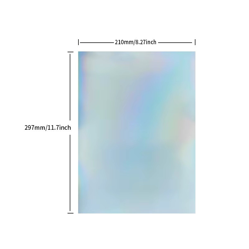 Tonpei Holographisches Vinyl Aufkleber Papier Transparent, A4, Wasserfest und Reißfest für Inkjet-Drucker - Bild 4