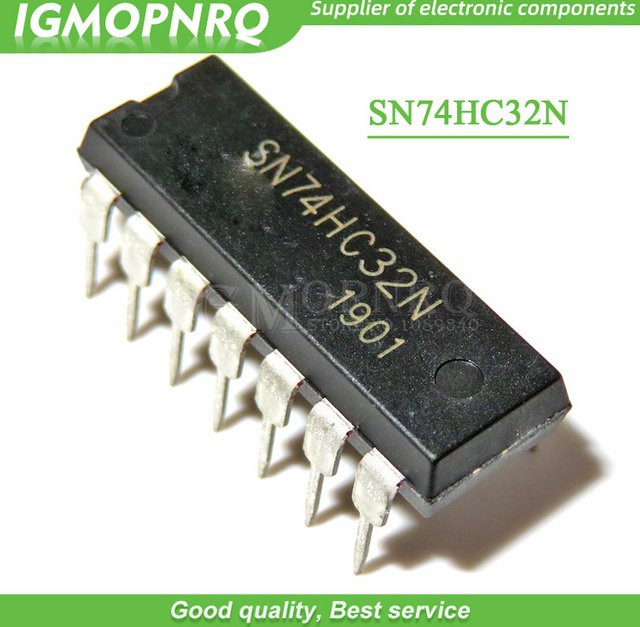 100 Stück SN74HC32N DIP-14 Logik-Baustein in Schwarz - Bild 1