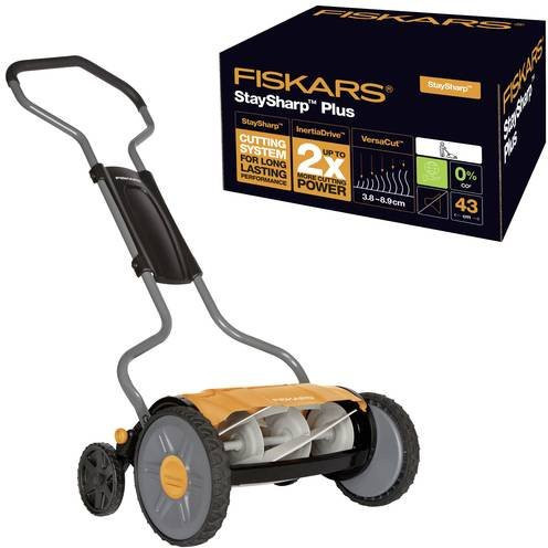 Fiskars StaySharp Hand Spindelmäher in Orange mit 43 cm Schnittbreite - Bild 1