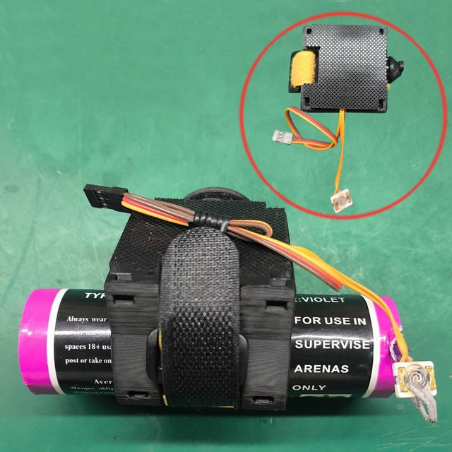 YUENHOANG FPV Drohnen Rauchzünder Dropper mit 360 Grad Rotation und Servo-Werfer, PLA 3D-gedruckte Außenhülle für Airdrop-Systeme, Orange/Schwarz - Bild 1