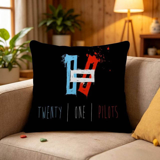 JMG Clothing T-Twenty One Pilots Kissenbezug Schwarz B/B/H: 45 x 45 x 45 cm - Bild 1