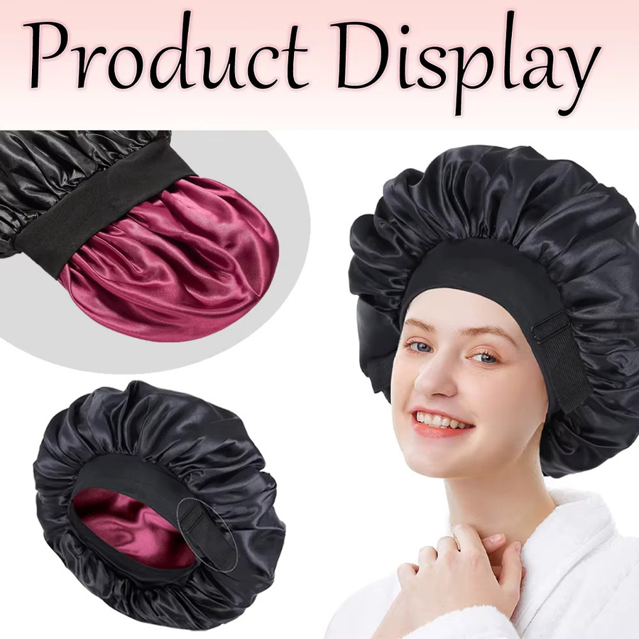 plussign Satin Bonnet, Reversible Schlafhaube für lockiges Haar, Damen - Bild 2
