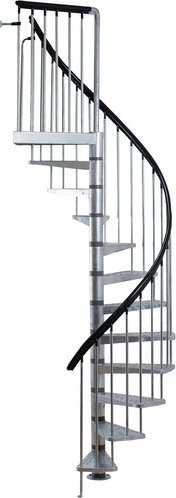 Dolle Außenspindeltreppe Gardenspin aus Stahl in Grau, Durchmesser: 185 cm, Höhe: 282 cm - Bild 2