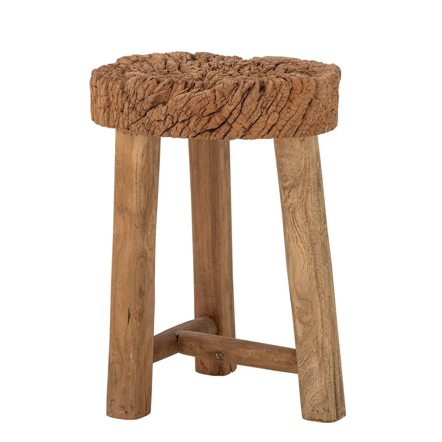 Bloomingville Hocker Delray aus recyceltem Holz in Natur Braun Höhe: 33 cm - Bild 1