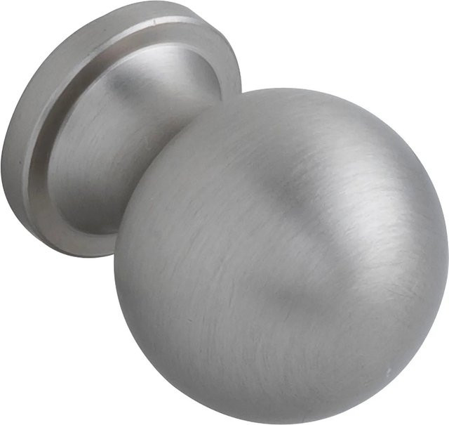 Technik Team Möbelknopf Isse in Messing mit Edelstahl-Effekt, Durchmesser: 20 mm, Tiefe: 26 mm - Bild 1