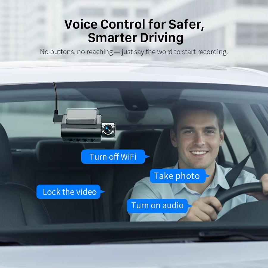 KAWA D7 4K Dashcam mit Front- und Rückfahrkamera, WiFi6 Videorekorder mit App- und Sprachsteuerung - Bild 3