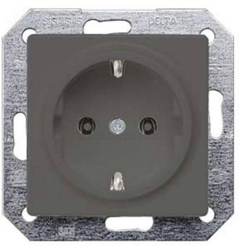 Siemens Schuko-Steckdose Delta Vita Carbon in Anthrazit - Bild 1